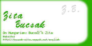 zita bucsak business card